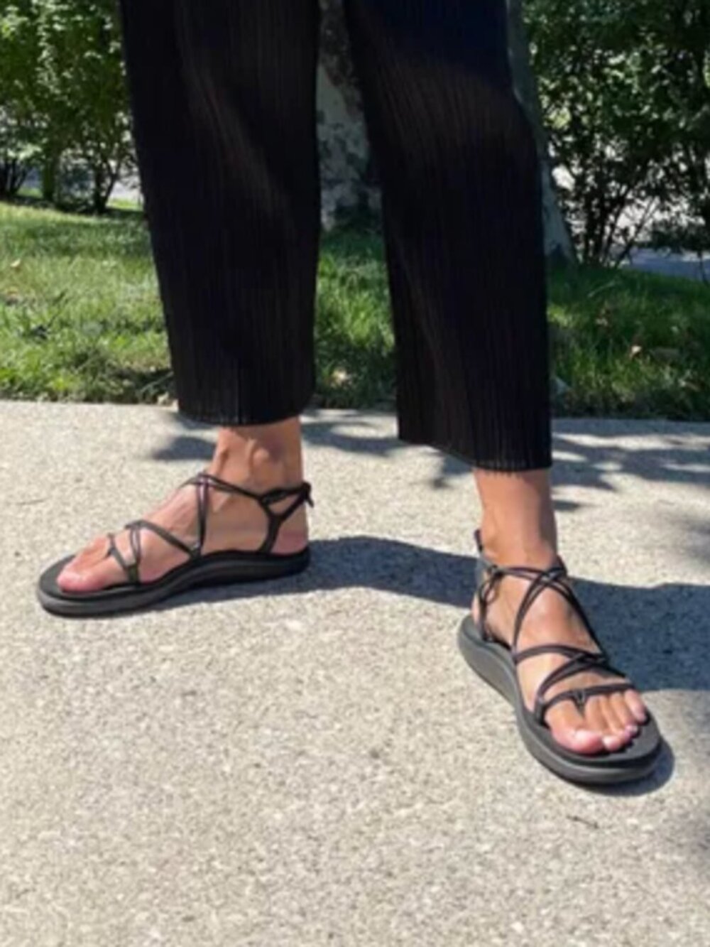 Teva Black Strappy Hiking Sandals